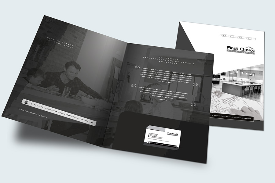 Presentation folder design Warrington